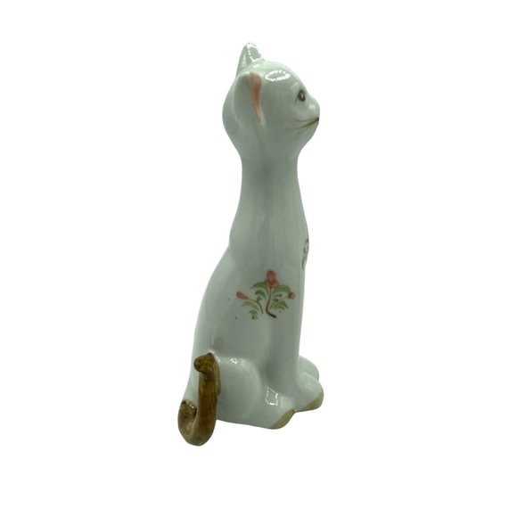 2 Vintage Hand Painted Porcelain Cat Figurines Kittens 6 inches - Picture 2 of 16